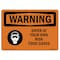 Signmission OSHA Warning Sign, 10" H, 14" W, Aluminum, Enter At Your Own Risk Toxic Gases With Symbol, Landscape OS-WS-A-1014-L-12119 - alternate 1